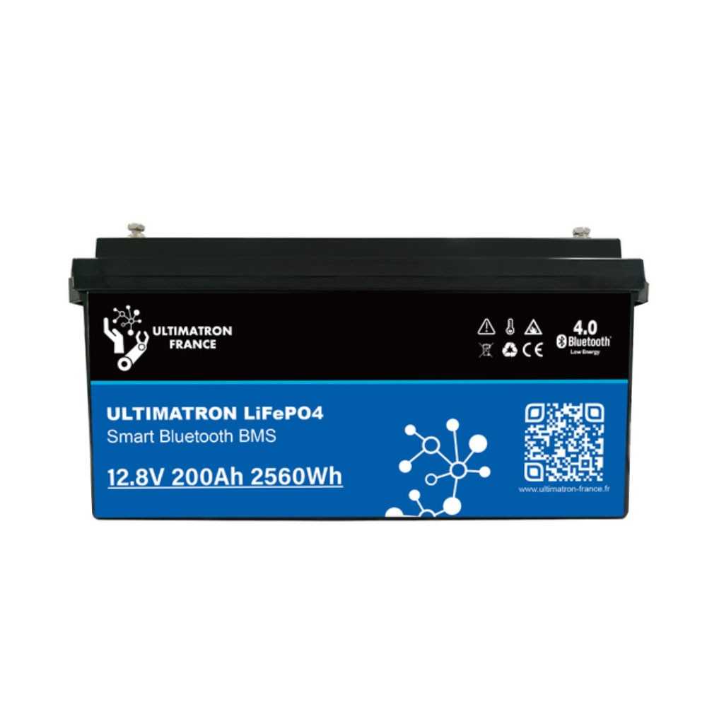 Ultimatron LiFePO4 12V 200Ah UBL-12-200-PRO 12.8V Batteria al Litio BMS Smart Bluetooth 2560Wh