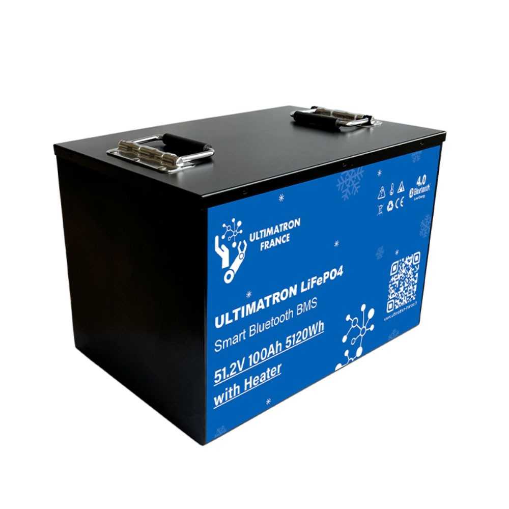 Ultimatron LiFePO4 48V 100Ah UBM-48-100 METAL+HEAT 51.2V Lithium Battery BMS Smart Bluetooth 5120Wh