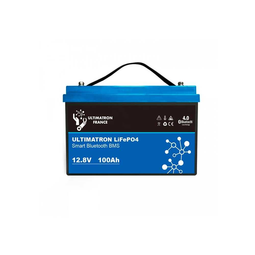 Ultimatron LiFePO4 12V 100Ah ULB-12-100 Batteria al Litio con BMS Smart Bluetooth 12,8V