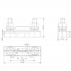 Victron Portafusibile BANL-E per fusibile ANL 90x22mm Interasse 60mm Vite 10mm