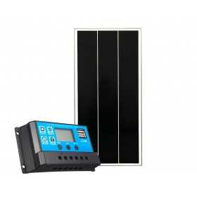 12V 100W Solar Photovoltaic Camper Kit with 10A PWM Charge Controller
