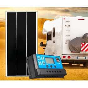 12V 100W Solar Photovoltaic Camper Kit with 10A PWM Charge Controller