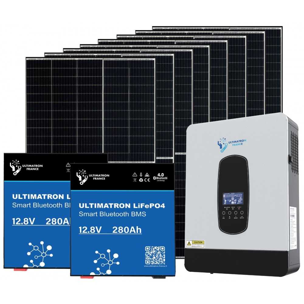 24V 3.28kW Photovoltaic Kit with 3.6kW Inverter 7.17Kwh LiFePo4 Batteries