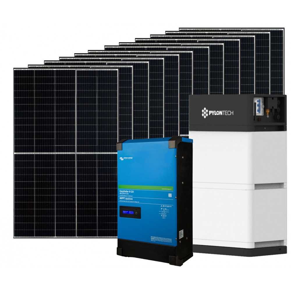 Kit Off Grid Casa 48V con Inverter All-in-One 5kW Pannelli 4.92kW Batteria 7kWh