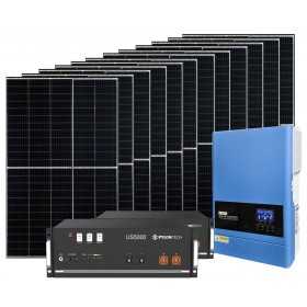 4.5kW Off Grid Photovoltaic Kit with 6kW Inverter and 9.6kWh Dyness LiFePo4 Batteries