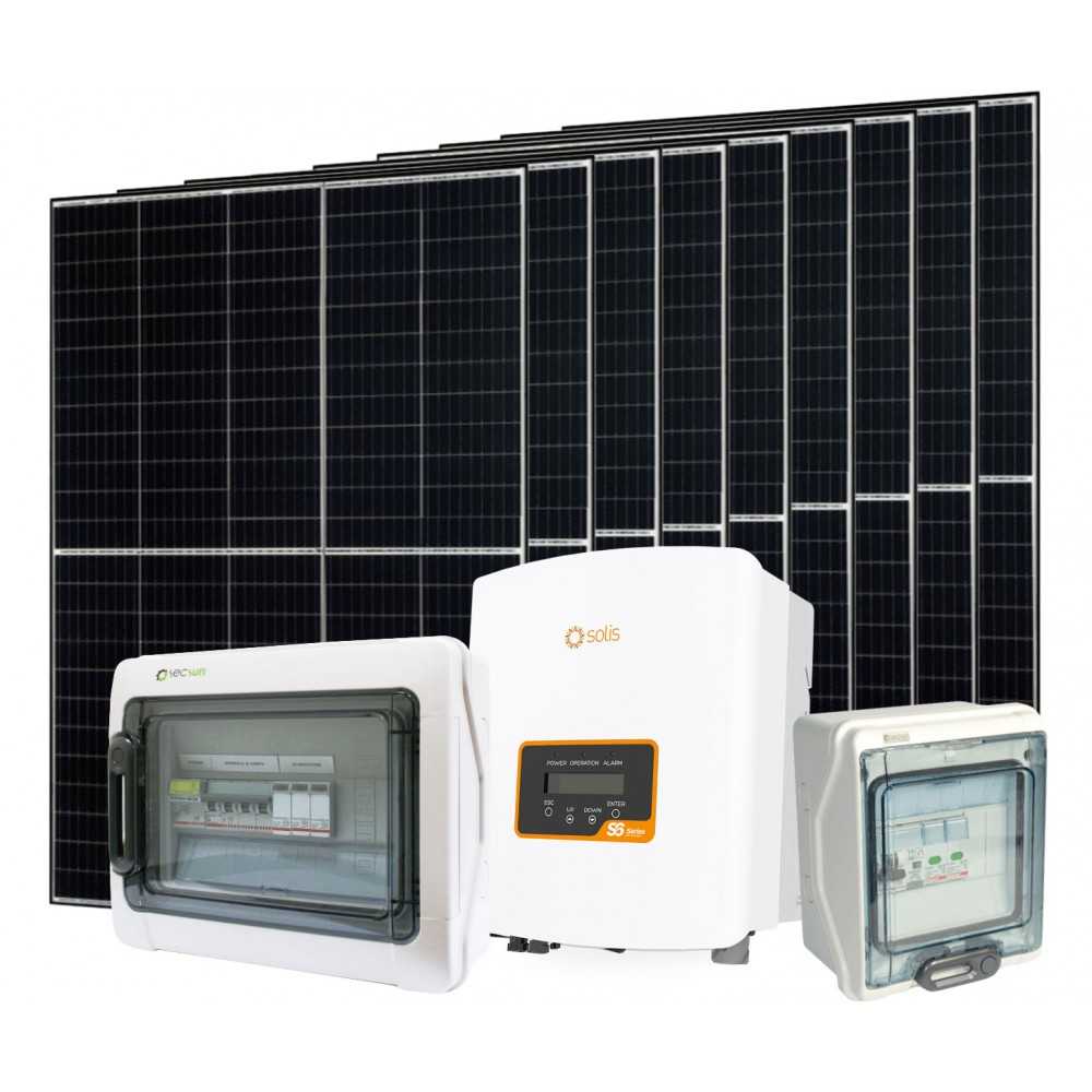 3.69kW 1-phase PV Kit Solis S6-GR1P3K-M 3kW Inverter + Electric Panels