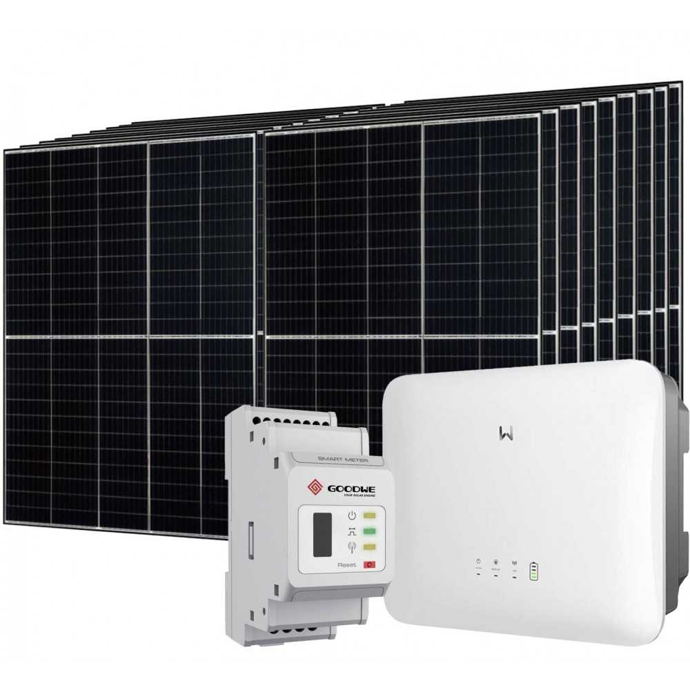 Kit Monofase 7.38kW con Inverter Ibrido Goodwe GW6000-ES-20 6kW Con BackUp + Predisposto per accumulo