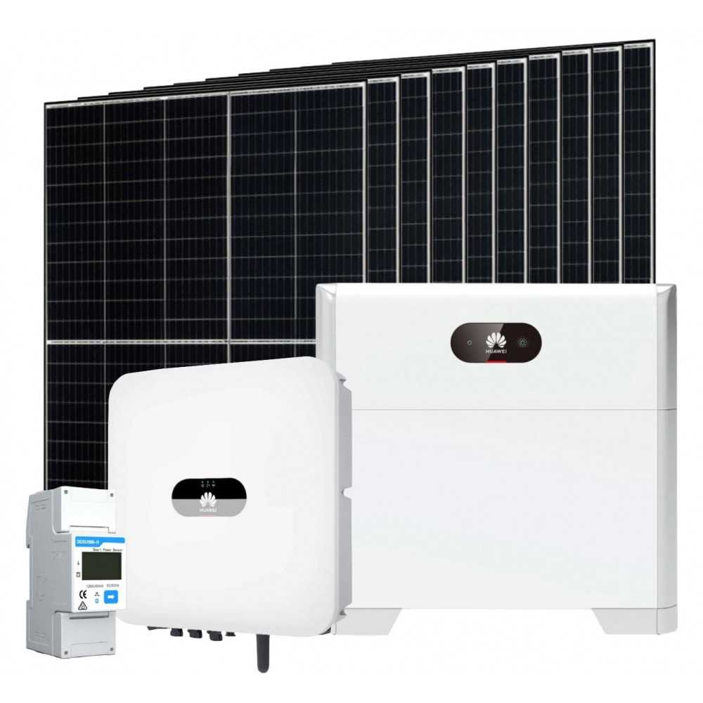 Kit Monofase 4.1kW con Inverter Ibrido 4kW Huawei + Batteria al Litio 360V 5kWh Huawei