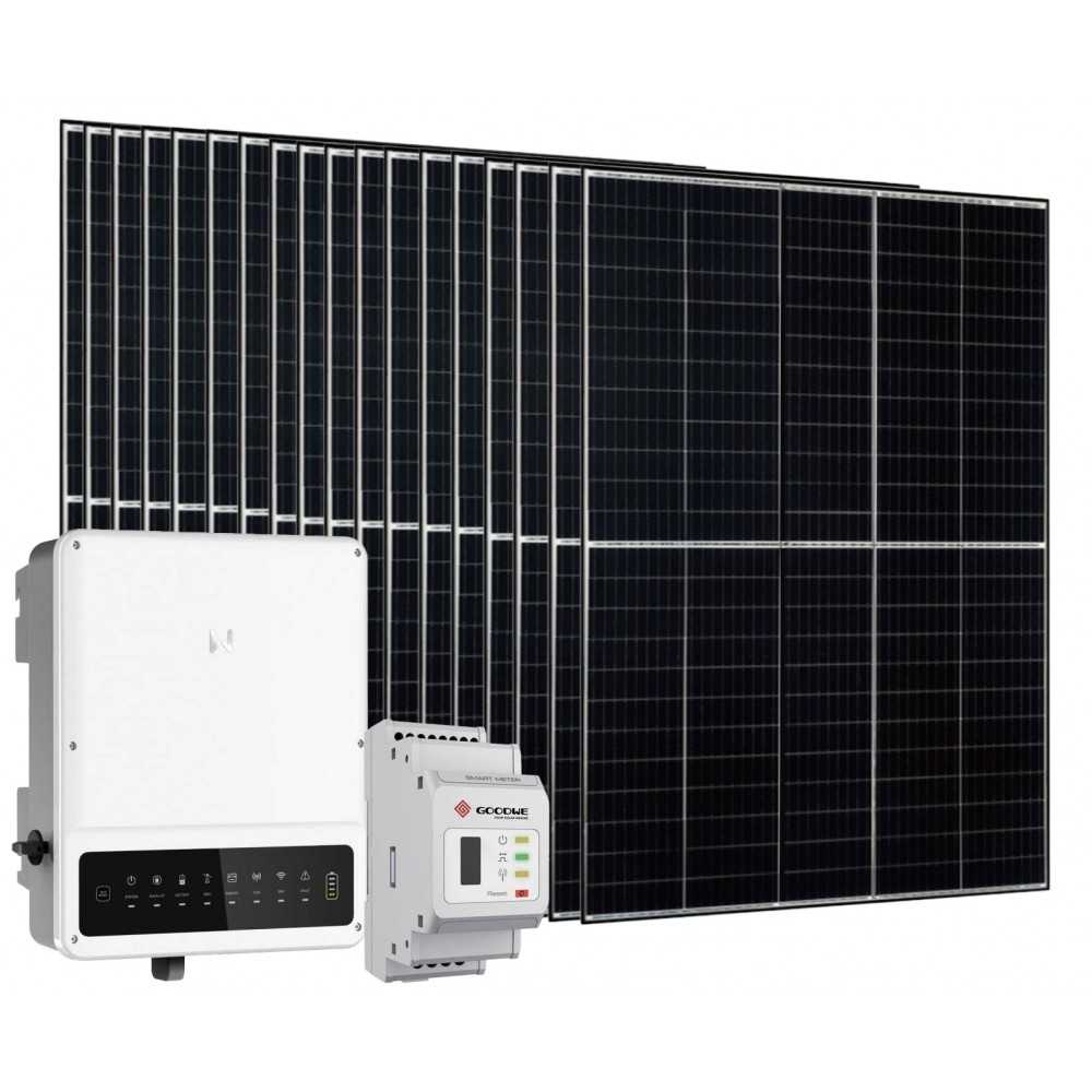 Kit Monofase 7.38kW con Inverter Ibrido Goodwe GW6000N-EH 6kW Con BackUp + Predisposto per accumulo