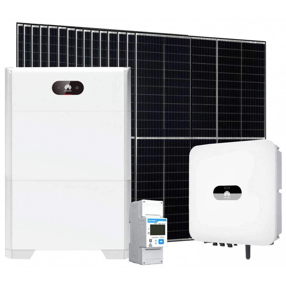 Kit Monofase 6.15kW con Inverter Ibrido 5kW Huawei + Batteria al Litio 360V 10kWh Huawei