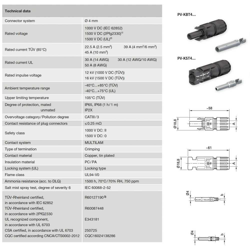 Staubli PV-KBT4/6X-UR 4/6mmq MC4 Female connector