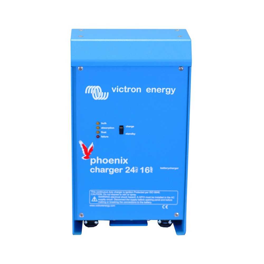 Victron Phoenix 24/16 Caricabatterie 24V 16A 2 Uscite + 1 da 4A per batterie 100/200Ah