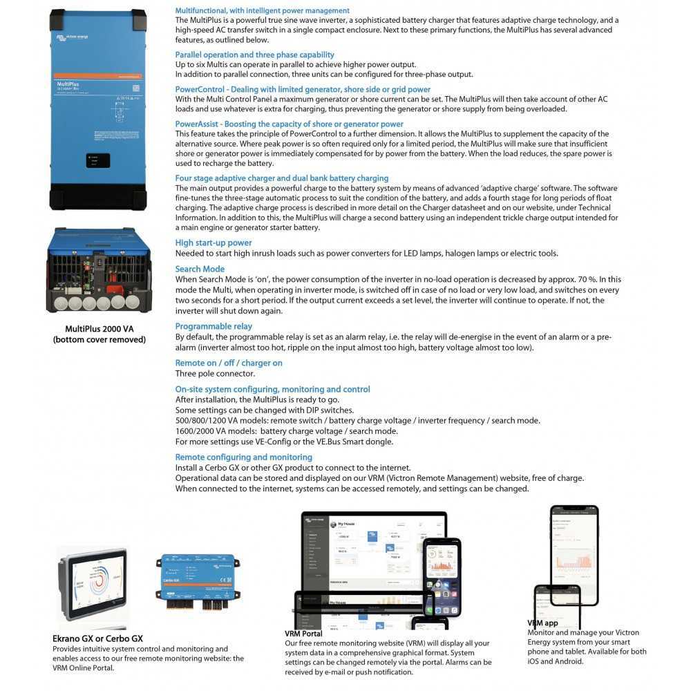 Victron Phoenix MultiPlus 24/2000/50-32 Inverter 24V 2000W con caricabatterie 24V 50A