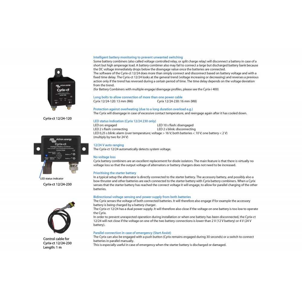 Victron Cyrix-ct 12/24V-120A Intelligent battery combiner