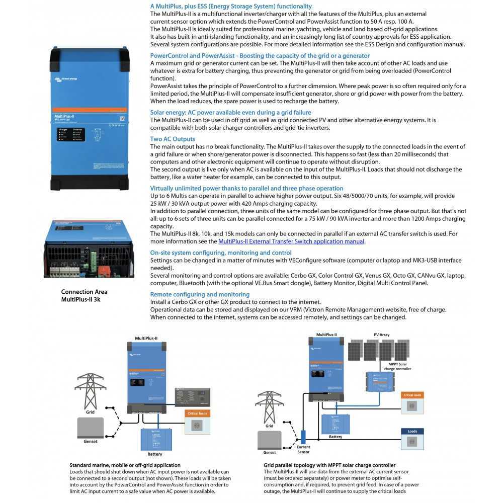 Victron MultiPlus II 24/3000/70-32 Inverter 24V 3000W con caricabatterie 24V 70A