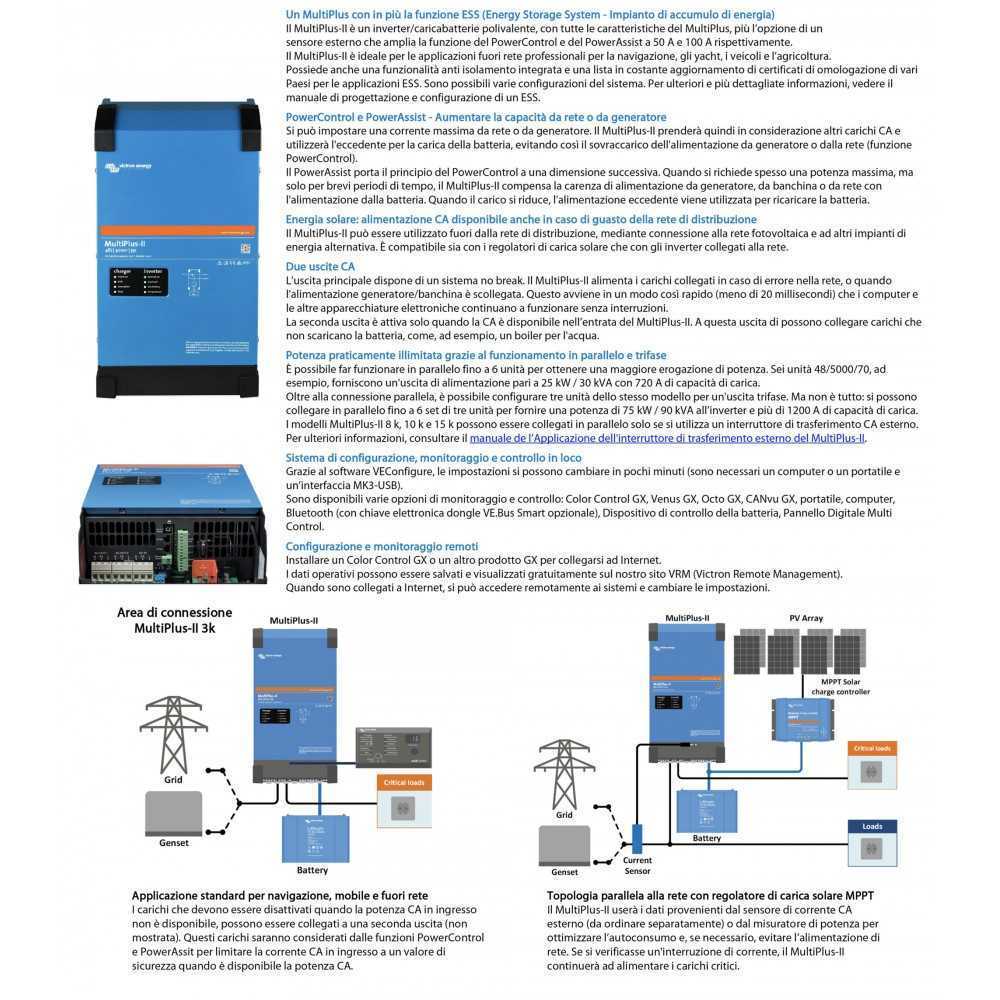Victron MultiPlus II 24/5000/120-50 Inverter 24V 5000W con caricabatterie 24V 120A