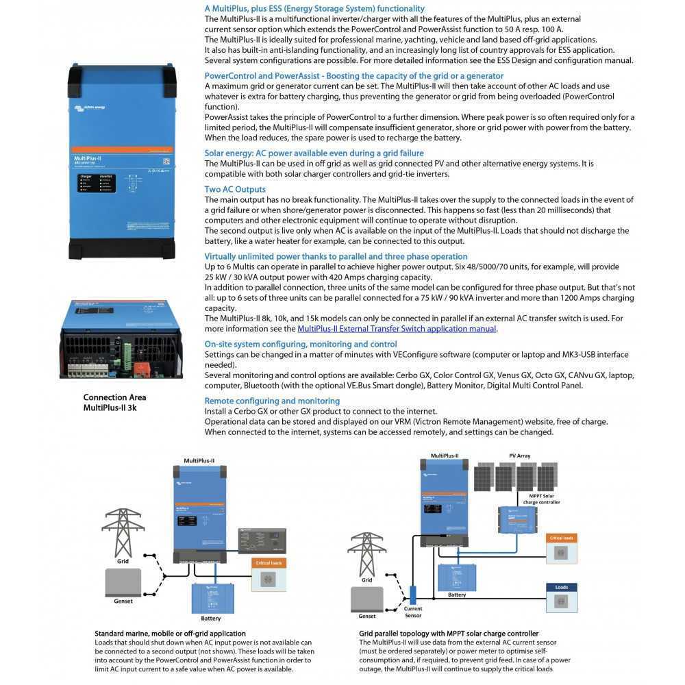 Victron MultiPlus II 48/8000/110-100 Inverter 48V 8000W con caricabatterie 48V 110A