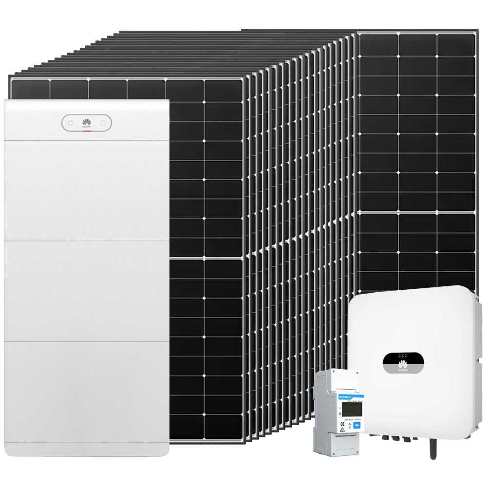 Kit fotovoltaico 6kW 8600W Monofase OnGrid con Accumulo Batteria Huawei 21kW