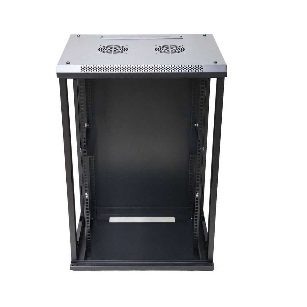 Armadio Rack 18U 600x600 Nero per montaggio su rack o a parete 600x600x910mm