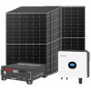 Kit fotovoltaico 6kW 6880W Monofase Off-Grid con accumulo 5kW Growatt Wanroy RACK Per baita o casa isolata