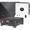 Kit fotovoltaico 6kW 6880W Monofase Off-Grid con accumulo 5kW Growatt Wanroy RACK Per baita o casa isolata