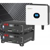 Kit fotovoltaico 6kW 6880W Monofase Off-Grid con accumulo 10kW Growatt Wanroy RACK Per baita o casa isolata