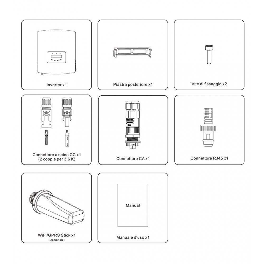 Solis S6-GR1P3.6K-M 3.6kW Mini Inverter Monofase 1 Stringa
