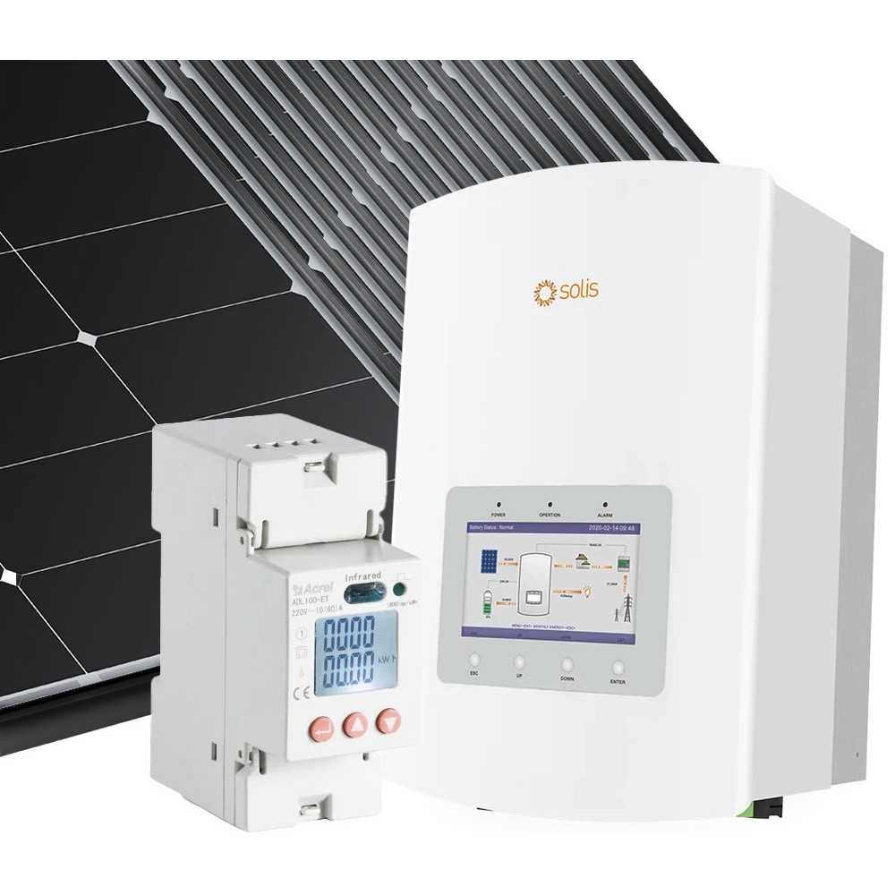 Kit fotovoltaico 6kW 6880W Monofase OnGrid Inverter SOLIS con Backup Predisposto Batteria