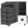 Kit fotovoltaico 6kW 7740W Monofase Off-Grid con accumulo 20kW Growatt Wanroy RACK Per baita o casa isolata