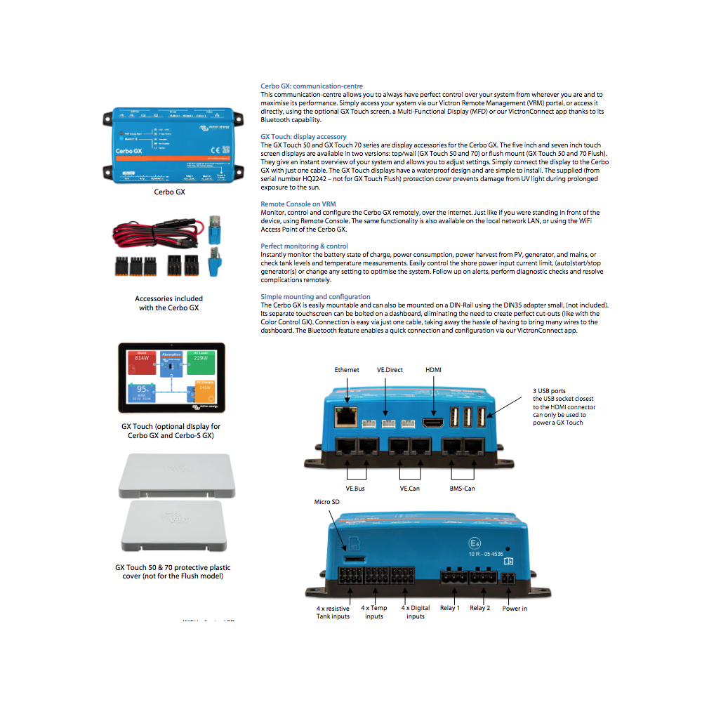 Victron Cerbo GX Unità di monitoraggio del sistema