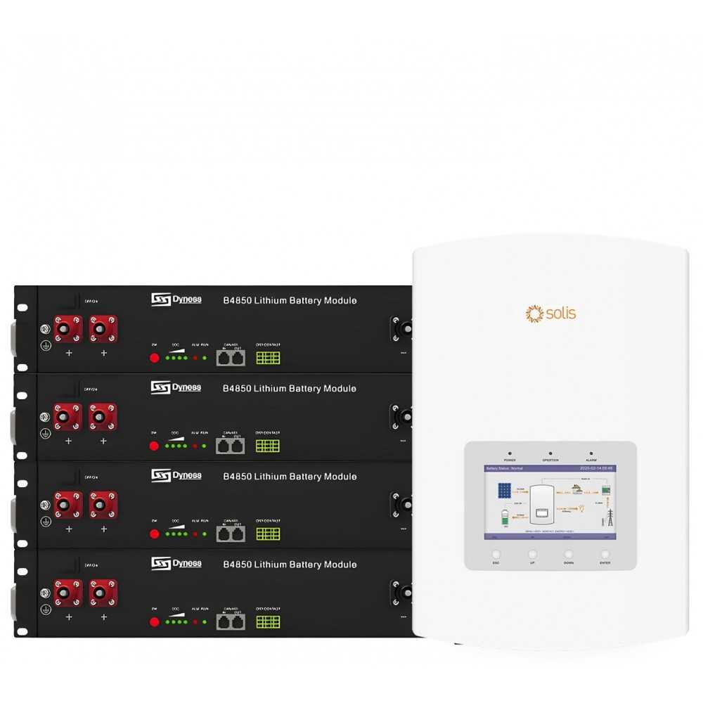 Solis 6kW batteria Dyness 9.6kWh ON-GRID CEI-021 Sistema di accumulo monofase kit fotovoltaico