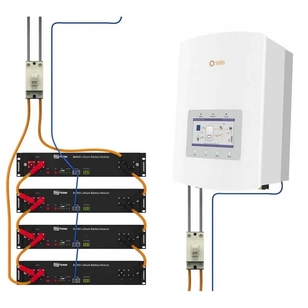 Solis 6kW batteria Dyness 9.6kWh ON-GRID CEI-021 Sistema di accumulo monofase kit fotovoltaico