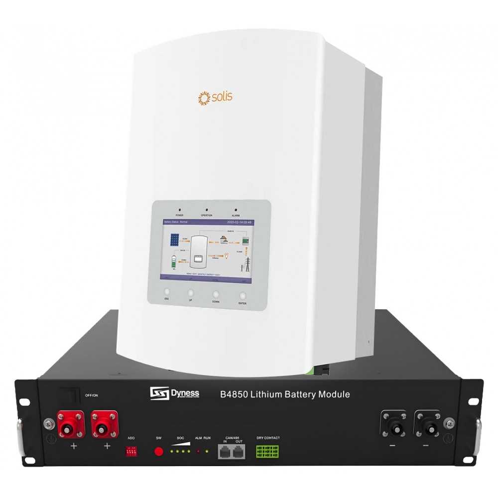 Solis 6kW batteria Dyness 14.4kWh ON-GRID CEI-021 Sistema di accumulo monofase kit fotovoltaico