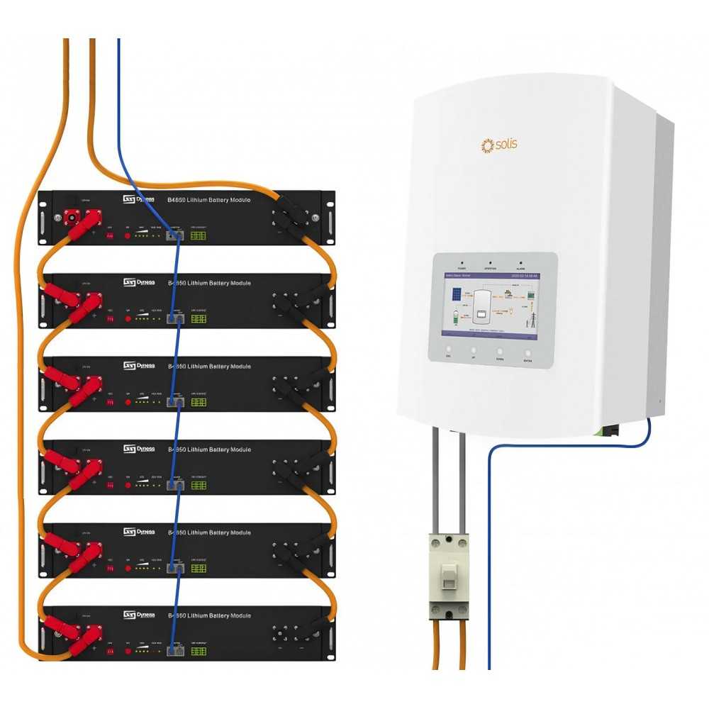 Solis 6kW batteria Dyness 14.4kWh ON-GRID CEI-021 Sistema di accumulo monofase kit fotovoltaico