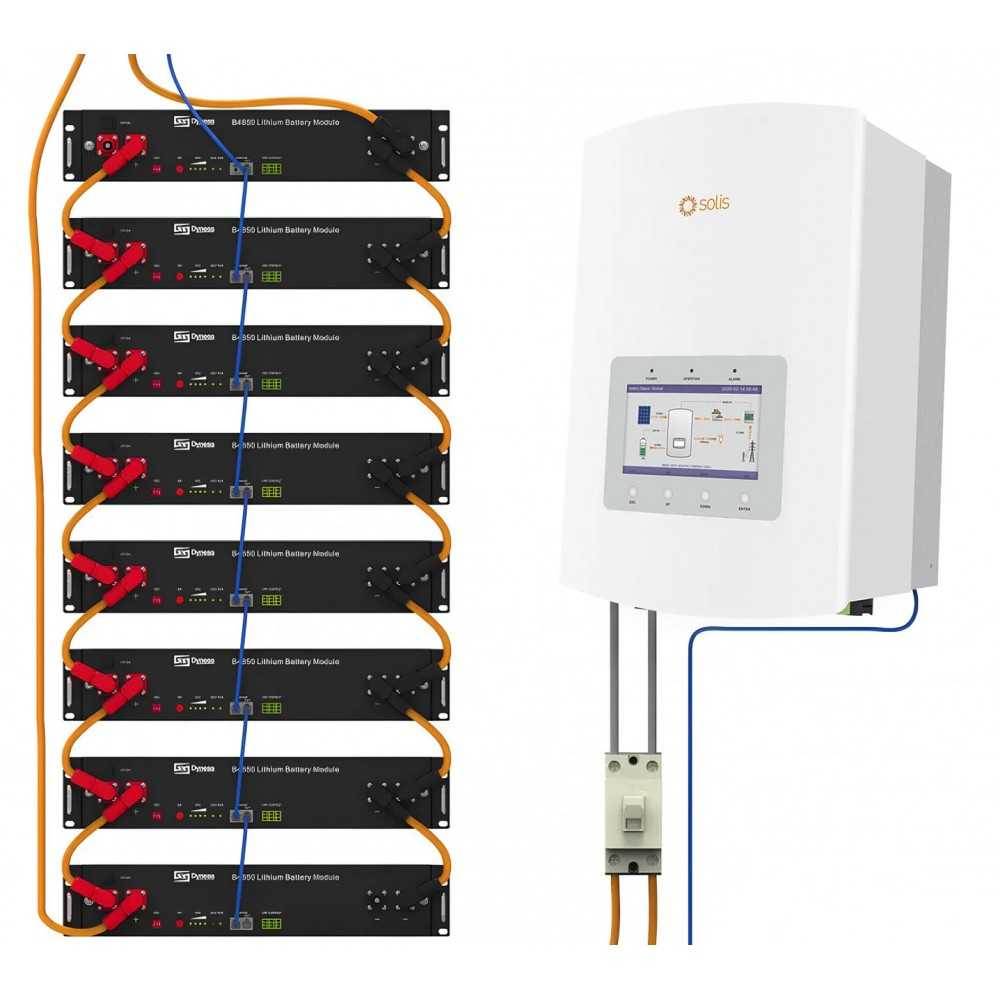 Solis 6kW batteria Dyness 19.2kWh ON-GRID CEI-021 Sistema di accumulo monofase kit fotovoltaico