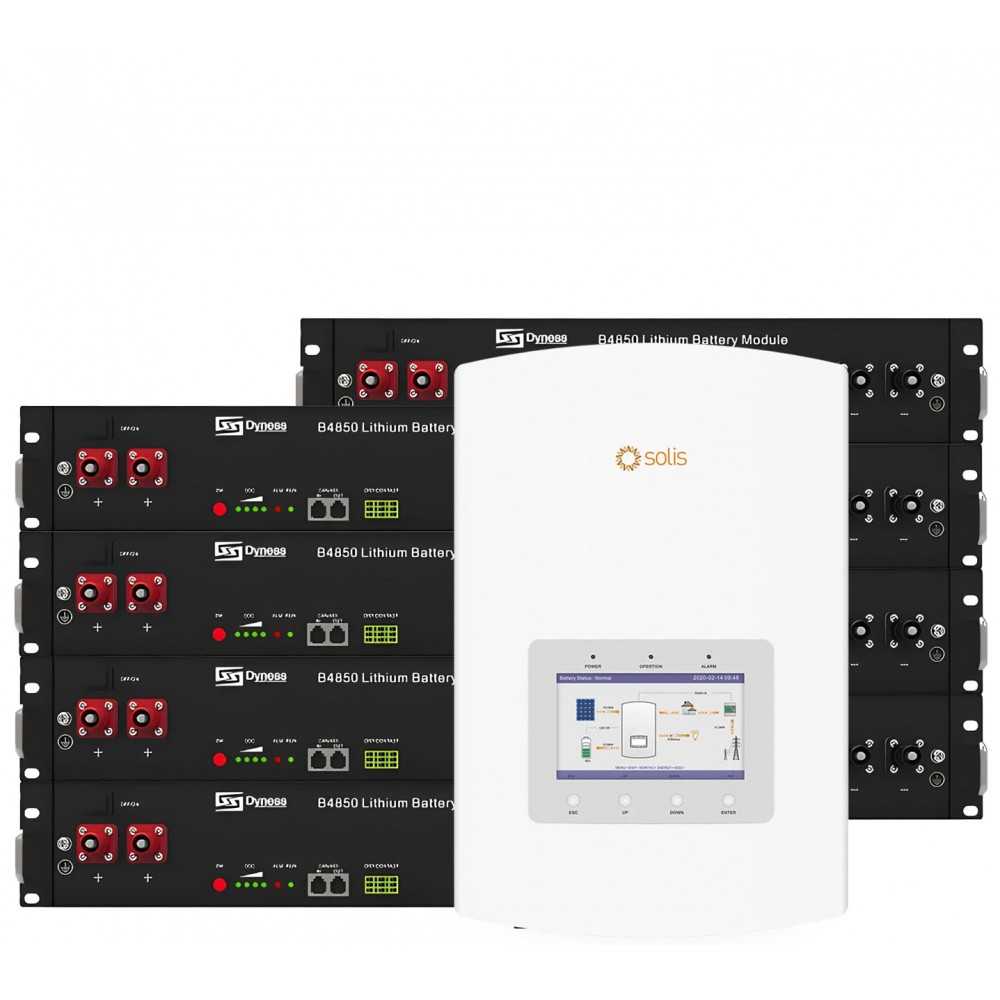 Solis 6kW batteria Dyness 19.2kWh ON-GRID CEI-021 Sistema di accumulo monofase kit fotovoltaico