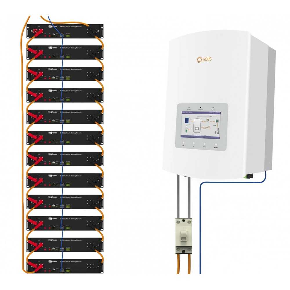 Solis 6kW batteria Dyness 28.8kWh ON-GRID CEI-021 Sistema di accumulo monofase kit fotovoltaico