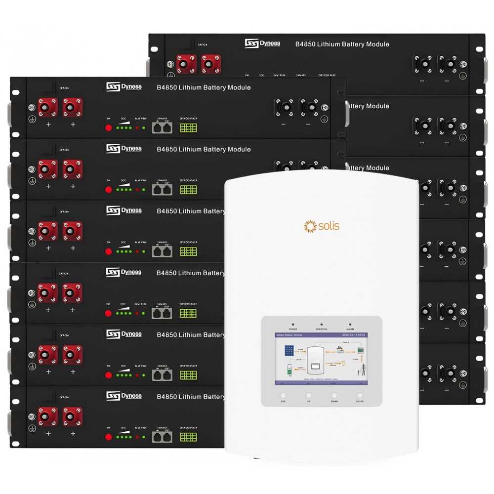 Solis 6kW batteria Dyness 28.8kWh ON-GRID CEI-021 Sistema di accumulo monofase kit fotovoltaico