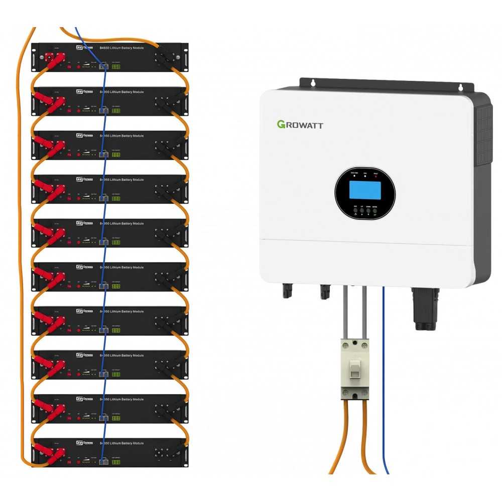 Growatt 6kW batteria Dyness 24kWh OFF-GRID Sistema di accumulo monofase kit fotovoltaico