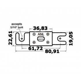 ANL Gold Plated High capacity fuse 150A