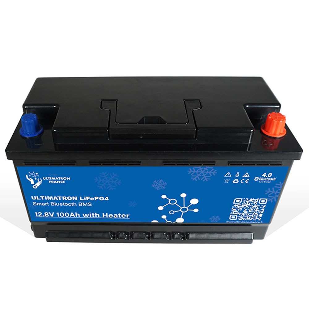 Ultimatron LiFePO4 12V 100Ah ULS-12-100H Batteria al Litio BMS Smart Bluetooth Camper