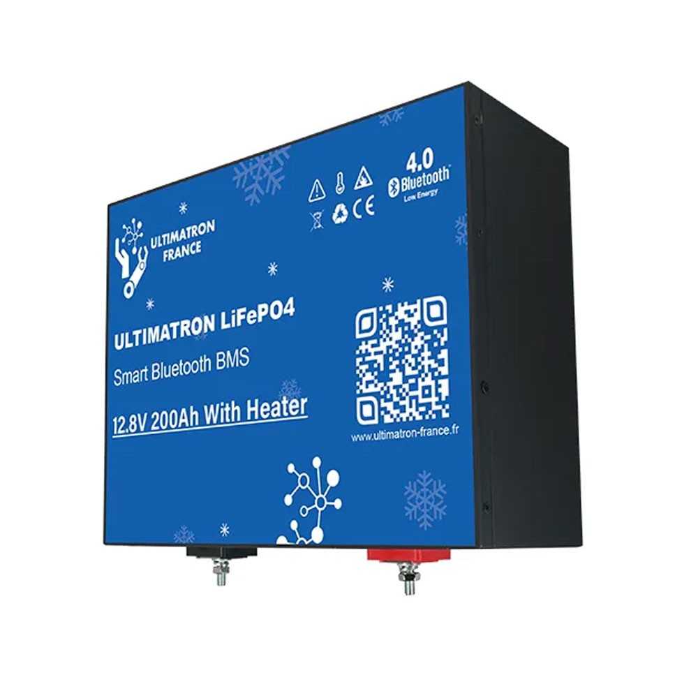 Ultimatron LiFePO4 12V 200Ah ULM-12-200H Batteria al Litio BMS Smart Bluetooth Camper