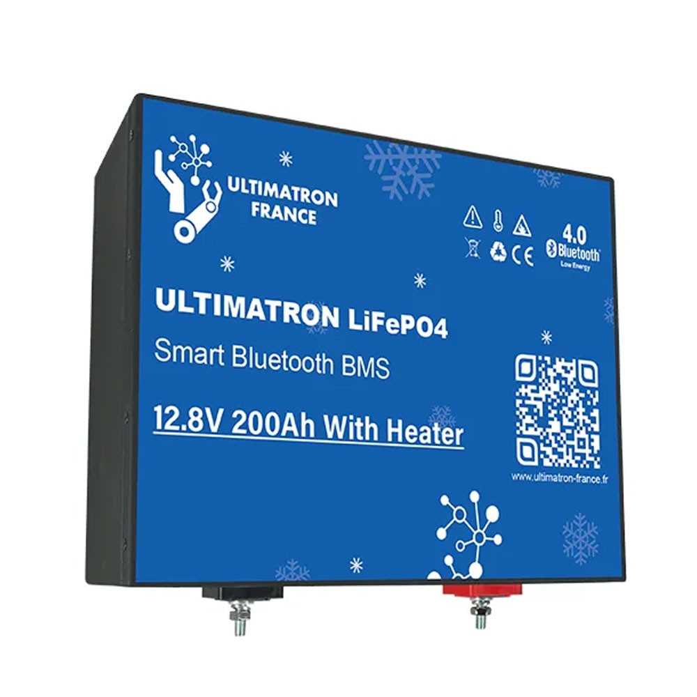 Ultimatron LiFePO4 12V 200Ah ULM-12-200H Batteria al Litio BMS Smart Bluetooth Camper