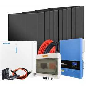Kit Fotovoltaico 48V 4.40kW PLUS con Inverter TopSolar 6.2kW Batteria Wanroy 5.12kW