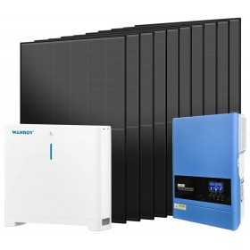 Kit Fotovoltaico 48V 4.40kW con Inverter TopSolar 6.2kW Batteria Wanroy 5.12kW