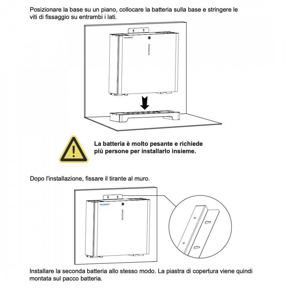 Kit Fotovoltaico 48V 5.28kW PLUS con Inverter TopSolar 6.2kW Batteria Wanroy 10.24kW