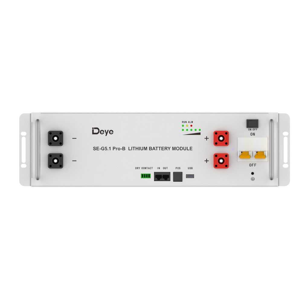 DEYE Storage system 5.12kWh inverter 6kW SG03LP1 + 1 SE-G5.1 Pro-B