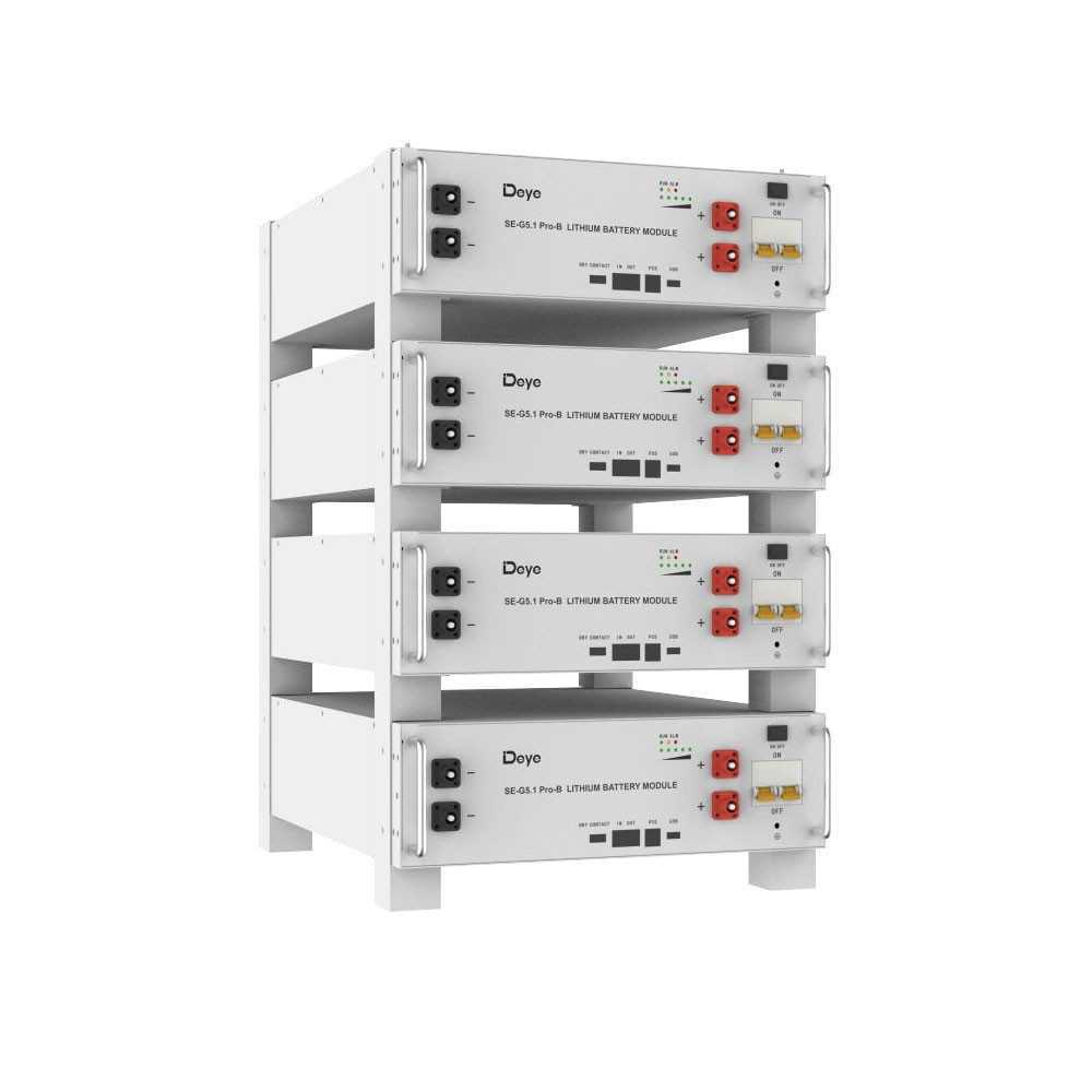 DEYE Sistema di accumulo 10.24kWh inverter 6kW SG03LP1 + 2 SE-G5.1 Pro-B