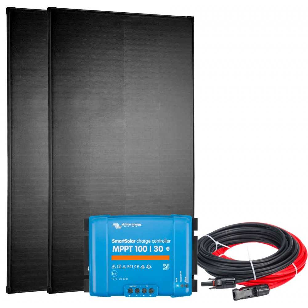 12V 400W Solar Kit with SmartSolar 30A MPPT Charge Controller + Cable Kit