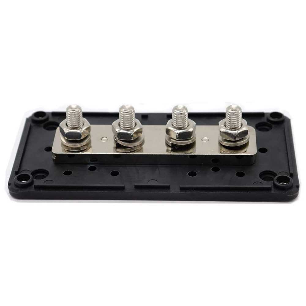 BusBar Box 4xM8 Cable connection distribution box 48V max 200A Black